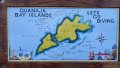 Guanaja dive sites map.