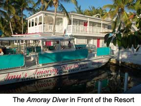 The Amoray Diver in Front of the Resort