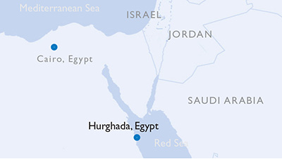 Hurghada, Egypt - Map
