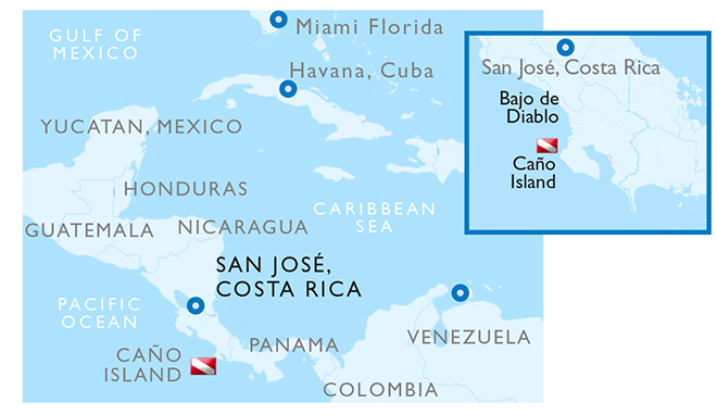 Caño Island, Costa Rica - Map