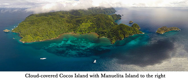 Cocos Island with Manuelita Island to the right