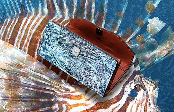 Lionfish skin bag