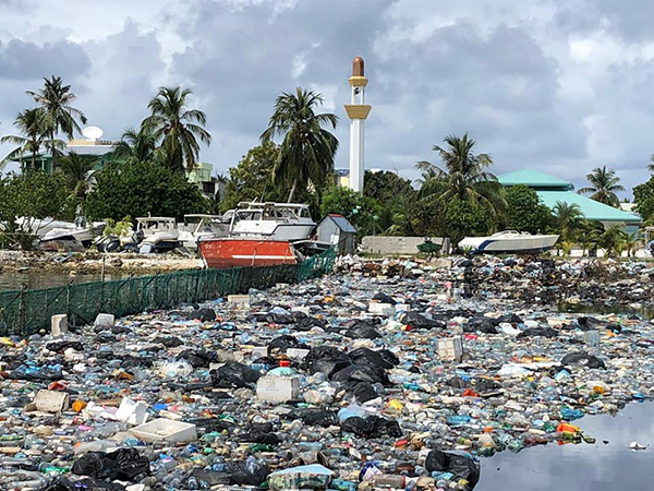 Trash in Maafushi, Maldives