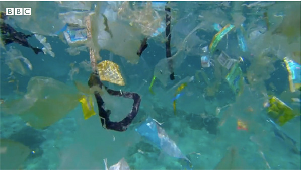 Medical waste in the ocean