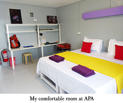 My comfortable room at APA