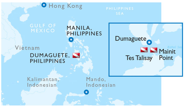 Map of Dumaguete, Philippines