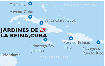 Jardines de la Reina, Cuba - Map