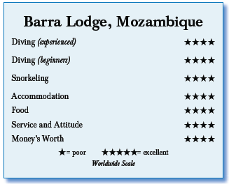 Barra Lodge and Diving, Mozambique
