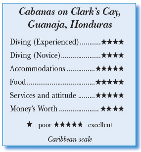 Rating for Cabanas on Clark's Cay,
Guanaja, Honduras