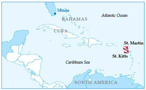 Saint Martin and Saint Kitts - Map