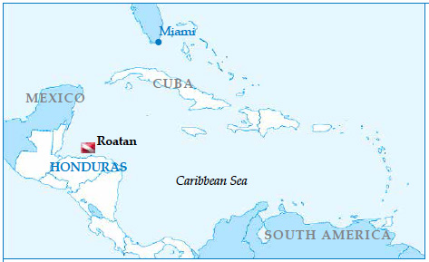 Roatan, Honduras - Map