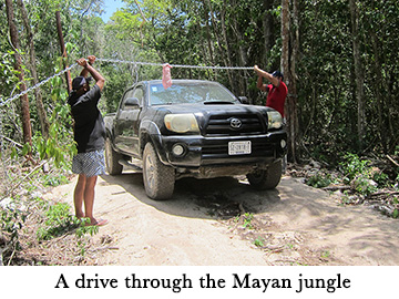 A drive through the Mayan jungle