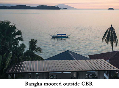 Bangka moored outside CBR