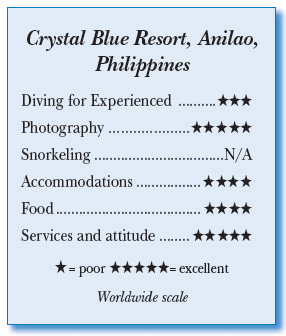 Crystal Blue Resort, Anilao, Philippines- Rating