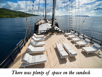 There was plenty of space on the sundeck