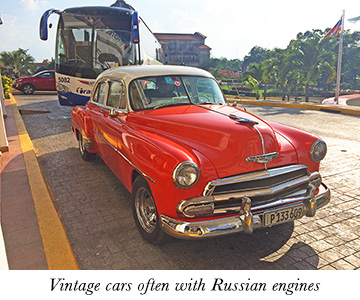 Vintage cars often with Russian engines