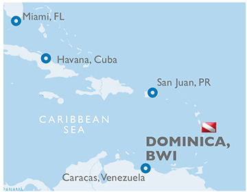 Dominica, BWI - Map