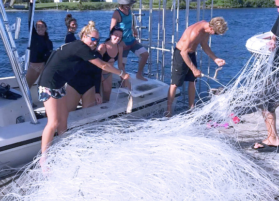 Fisherman versus divers in Florida