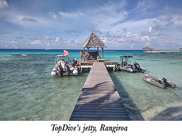 TopDive's jetty, Rangiroa