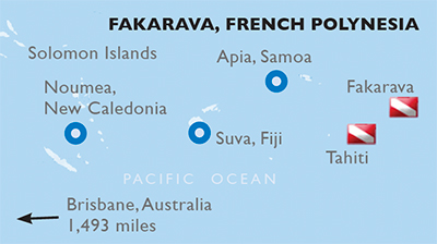 North Fakarava, French Polynesia - Map