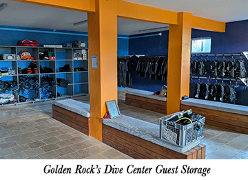 Golden Rock's Dive Center Guest Storage