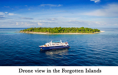 Drone view in the Forgotten Islands