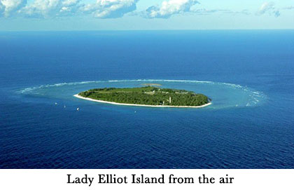 Lady Elliot Island from the air