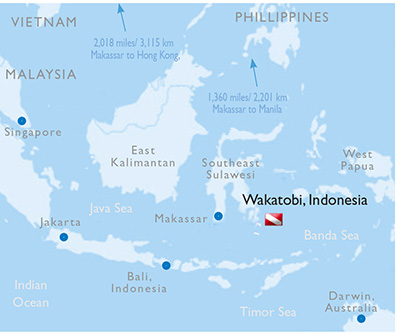 Wakatobi Resort in Indonesia - Map