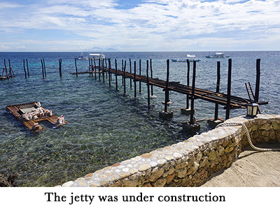 The jetty was under construction