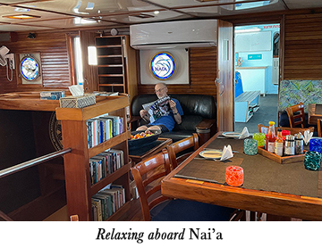 Relaxing aboard Nai'a