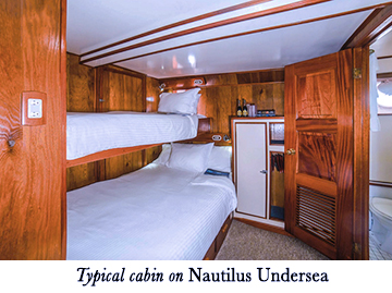 Typical cabin on Nautilus Undersea