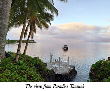 The view from Paradise Taveuni