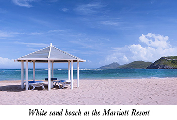 White sand beach at the Marriott Resort