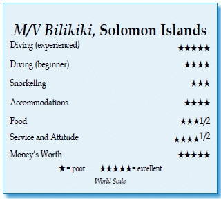 M/V Bilikiki, Solomon Islands