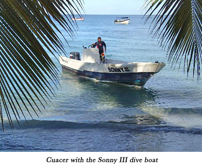 Cuacer with the Sonny III dive boat
