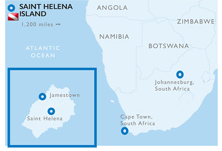 St. Helena Map