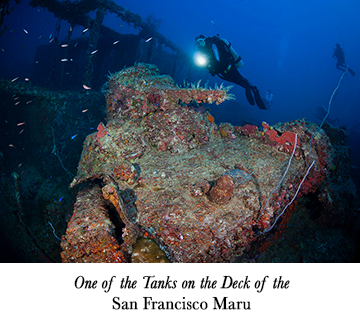 One of the Tanks on the Deck of the San Francisco Maru