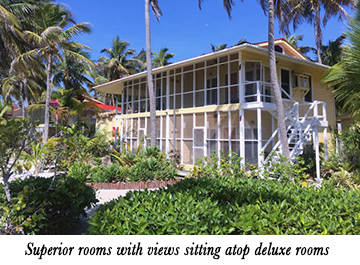 Superior
rooms with views sitting atop deluxe rooms
