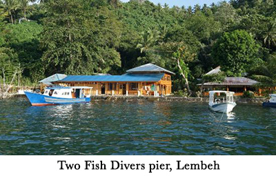 Two Fish Divers pier, Lembeh